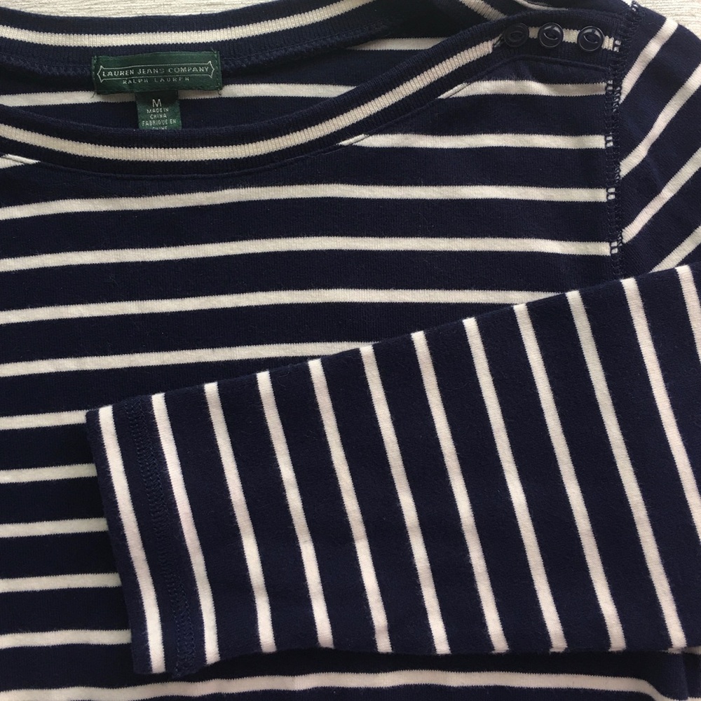 RALPH LAUREN striped knit dress long sleeve